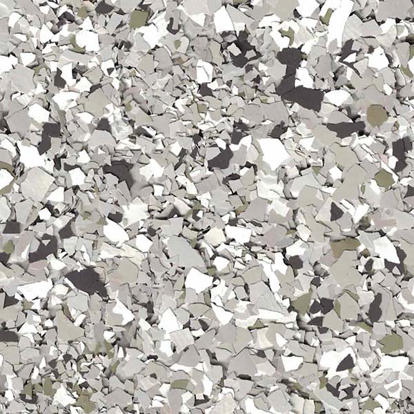 This image shows a chaotic pattern of variously sized, jagged fragments in shades of gray, white, and beige, resembling a pile of crushed stones or minerals.